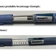 Oryginalny i sfałszowany wstrzykiwacz Ozempic. Producent leku Ozempic dba o szczegóły, by odróżnić oryginał od podróbki.