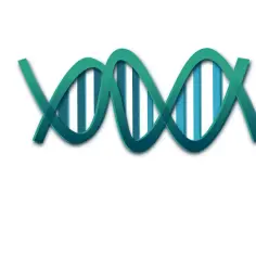 Zielona helisa DNA, symbol życia i dziedziczności, tworzy piękny, ald.