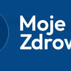Logo "Moje Zdrowie" z symbolem serca i haczykiem, podkreślające znaczenie profilaktyki dla dobrego samopoczucia.