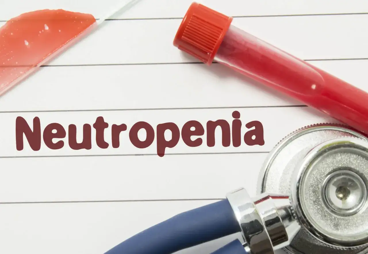 Badanie krwi i stetoskop wskazują na diagnozę neutropenii.